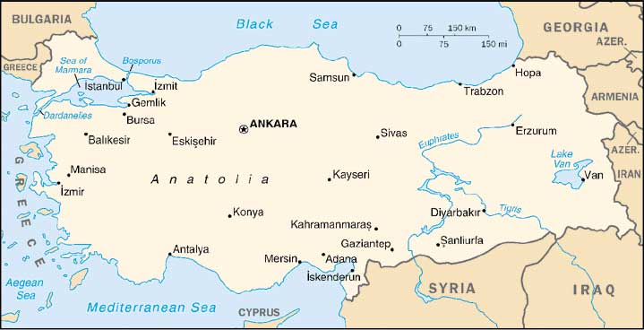 Turkey map